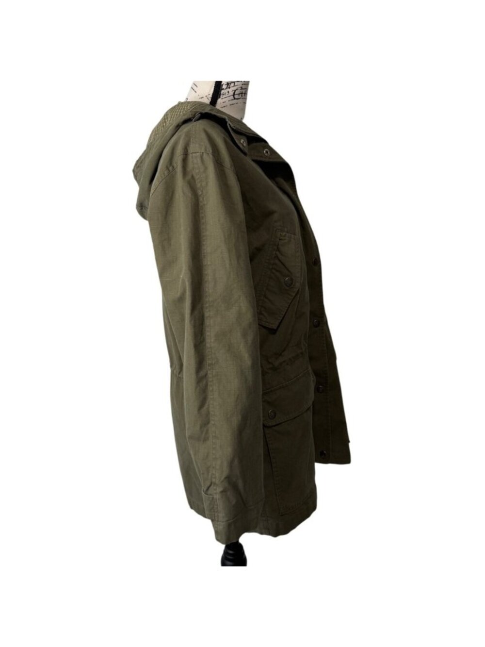 Lauren Ralph Lauren Size S Hooded Jacket Green Field Cotton Utility Anorak Parka - Picture 5 of 10
